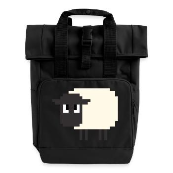 8 Bit Schaf - Rolltop Rucksack mit zwei Griffen - Schwarz - Vorne