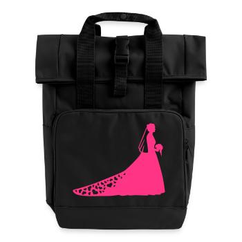 Bride - Roll Top Backpack with Two Handles - black - Front
