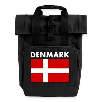 Dänemark - Rolltop Rucksack mit zwei Griffen - Schwarz - Vorne