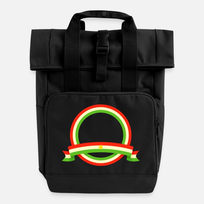Kurdistan - Sac à dos Roll Top à deux anses - noir