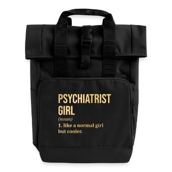 Psychiatrie - Rolltop Rucksack mit zwei Griffen - Schwarz - Vorne