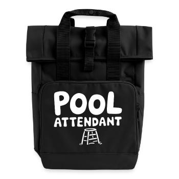 Pool-Vibes genießen - Rolltop Rucksack mit zwei Griffen - Schwarz - Vorne