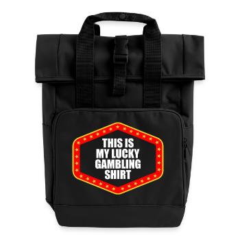 Lucky Gambling Casino Gambling Funny Player - Sac à dos Roll Top à deux anses - noir - Devant