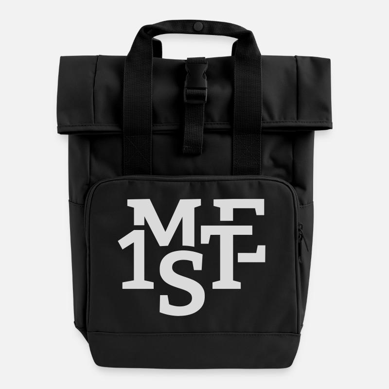 Me first - Roll Top Backpack with Two Handles - black