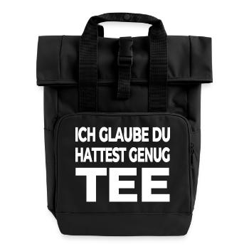 Tea - Roll Top Backpack with Two Handles - black - Front