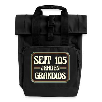 105 Jahre alt Geburtstag 105. Geburtstag - Rolltop Rucksack mit zwei Griffen - Schwarz - Vorne
