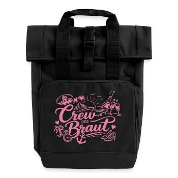 Équipage de la Mariée – Croisière pour enterrement de vie de garçon - Sac à dos Roll Top à deux anses - noir - Devant