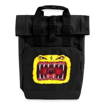 Monstre avec des dents jaunes - Sac à dos Roll Top à deux anses - noir - Devant