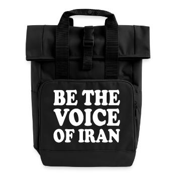 Be the voice of iran - Roll Top Backpack with Two Handles - black - Front