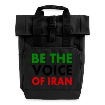 Be the voice of iran - Roll Top Backpack with Two Handles - black - Front