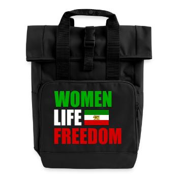 Women life freedom - Sac à dos Roll Top à deux anses - noir - Devant