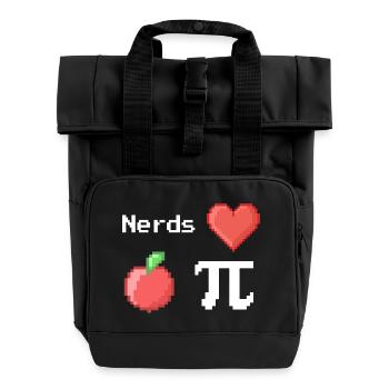 Les nerds adorent Apple Pi Pi Pi Dictons Math Pixel - Sac à dos Roll Top à deux anses - noir - Devant