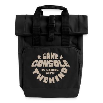 Retro Game Console für echte Zocker - Rolltop Rucksack mit zwei Griffen - Schwarz - Vorne