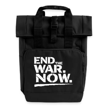 End The War Now Statement für Frieden - Rolltop Rucksack mit zwei Griffen - Schwarz - Vorne