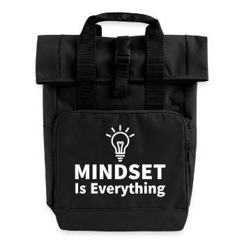 Mindset is everything Glühbirne Motivation Erfolg - Sac à dos Roll Top à deux anses - noir - Devant