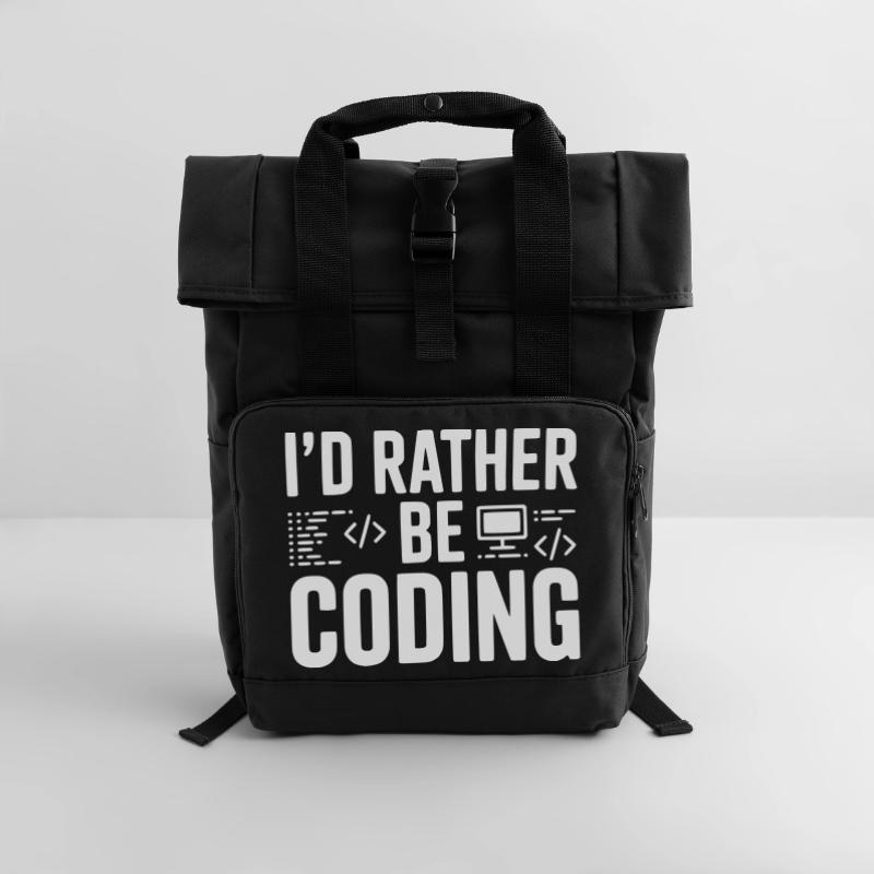 Je préfère coder Sac à dos Roll Top à deux anses