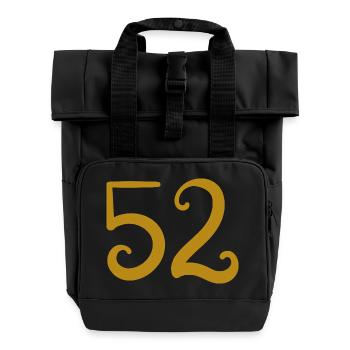 52 - Rolltop Rucksack mit zwei Griffen - Schwarz - Vorne
