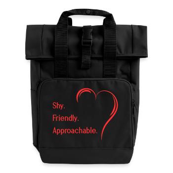 Flirteurs introvertis timides amicaux accessibles - Sac à dos Roll Top à deux anses - noir - Devant