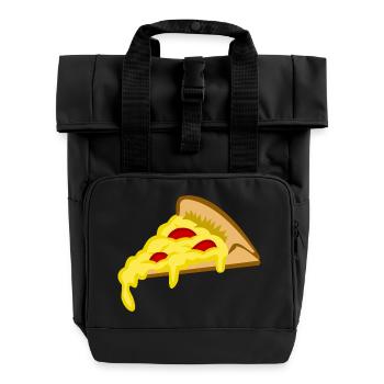 manger de la nourriture pizza pizzeria restaurant62 - Sac à dos Roll Top à deux anses - noir - Devant