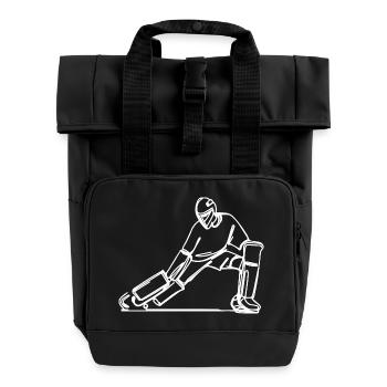 Gardien de but de hockey sur gazon - Sac à dos Roll Top à deux anses - noir - Devant