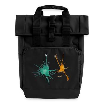 MonstRumm's Friends No.2 - Roll Top Backpack with Two Handles - black - Front