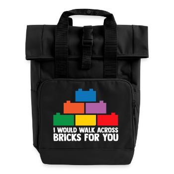 Brick Builder Brick Building Master Builder - Roll Top Backpack with Two Handles - black - Front