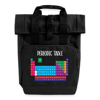 Periodic table - Roll Top Backpack with Two Handles - black - Front