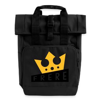 Frère Frangin Frere Naissance Bébé Frérot - Sac à dos Roll Top à deux anses - noir - Devant