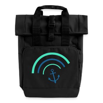 Anker Norddeutschland Seemann Matrose Kapitän - Rolltop Rucksack mit zwei Griffen - Schwarz - Vorne