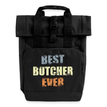 Best Butcher Ever - Roll Top Backpack with Two Handles - black - Front