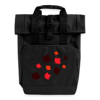 Feuilles d’érable - Sac à dos Roll Top à deux anses - noir - Devant