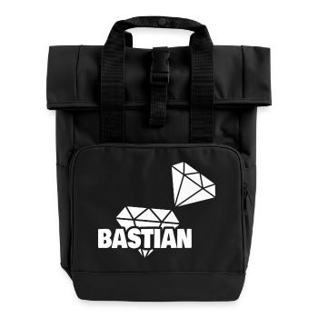 Kostbar Bastian - Rolltop Rucksack mit zwei Griffen - Schwarz - Vorne