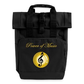 The jewel of music - Roll Top Backpack with Two Handles - black - Front