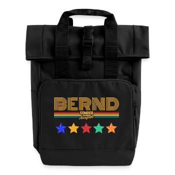 Bernd - Sac à dos Roll Top à deux anses - noir - Devant