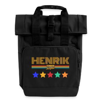 Henrik - Rolltop Rucksack mit zwei Griffen - Schwarz - Vorne