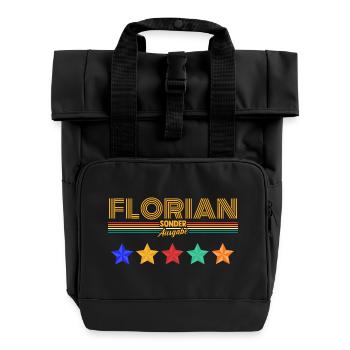 Florian - Roll Top Backpack with Two Handles - black - Front