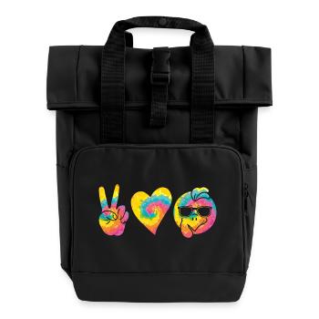 Poulets Coq Dinde - Sac à dos Roll Top à deux anses - noir - Devant