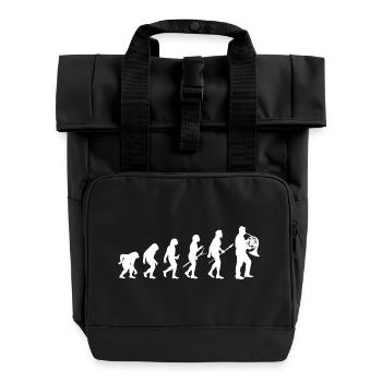 Hornist Evolution Waldhorn - Rolltop Rucksack mit zwei Griffen - Schwarz - Vorne