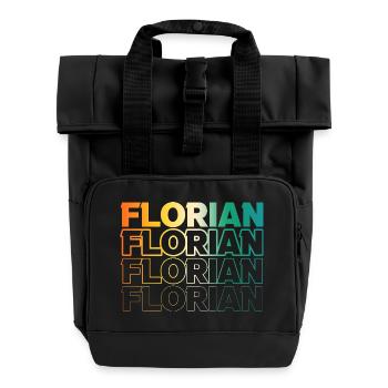 Florian - Roll Top Backpack with Two Handles - black - Front