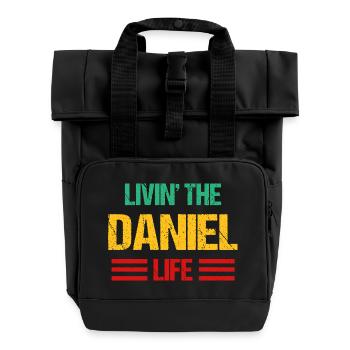 Daniel - Rolltop Rucksack mit zwei Griffen - Schwarz - Vorne
