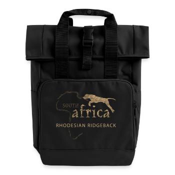 Rhodesian Ridgeback DD - Rolltop Rucksack mit zwei Griffen - Schwarz - Vorne
