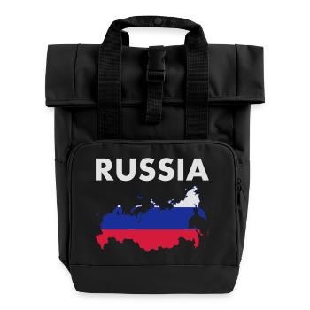 Russland - Rolltop Rucksack mit zwei Griffen - Schwarz - Vorne