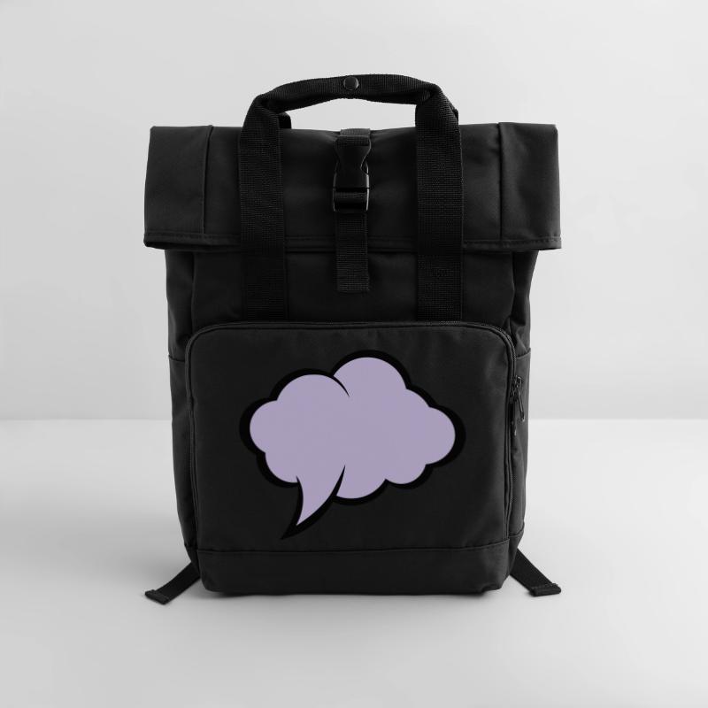 Comic speech bubble Roll Top Backpack with Two Handles