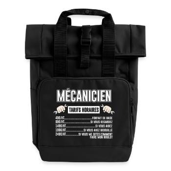 Mécanicien Tarifs Horaires - Sac à dos Roll Top à deux anses - noir - Devant