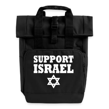 Support israel - Rolltop Rucksack mit zwei Griffen - Schwarz - Vorne