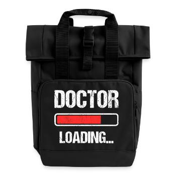 Doctor Loading I - Rolltop Rucksack mit zwei Griffen - Schwarz - Vorne