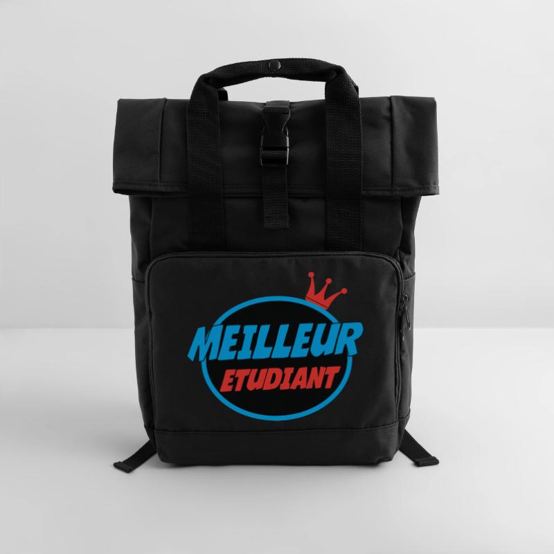 BESTER STUDENT Rolltop Rucksack mit zwei Griffen