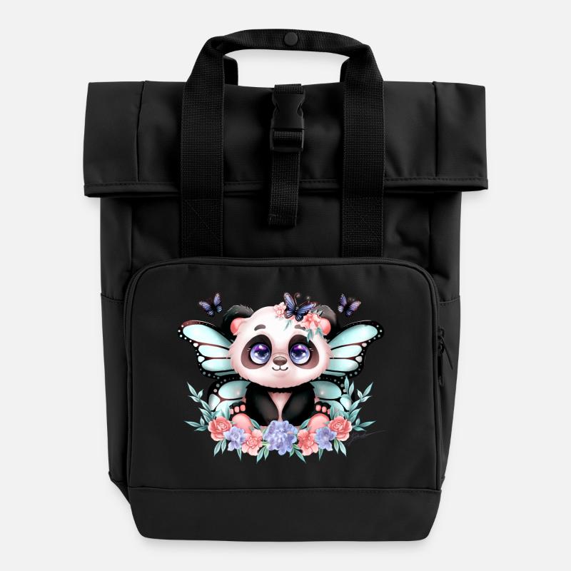 Faluni - Rolltop Rucksack mit zwei Griffen - Schwarz