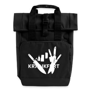 Frankfurt = Krankfurt - Rolltop Rucksack mit zwei Griffen - Schwarz - Vorne