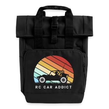 Voiture jouet RC - Sac à dos Roll Top à deux anses - noir - Devant